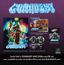 Load image into Gallery viewer, Conquest (Limited UHD/2X Blu-ray/CD w/ Rigid Slipcase &amp; book)